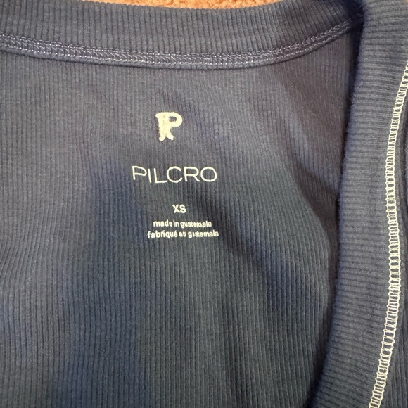 Pilcro by Anthropology Blue Tank with White Piping - Picture 3 of 3